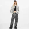 Bleget denimskjorte