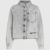 Bleget denimskjorte
