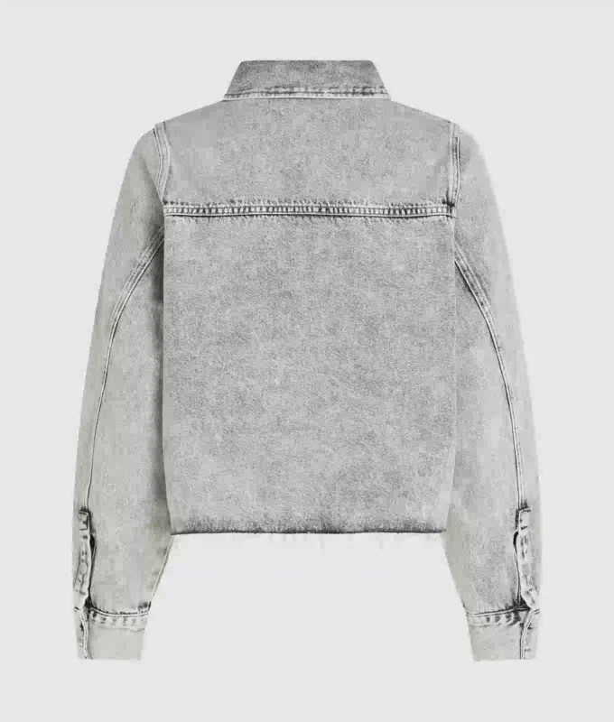 Bleget denimskjorte