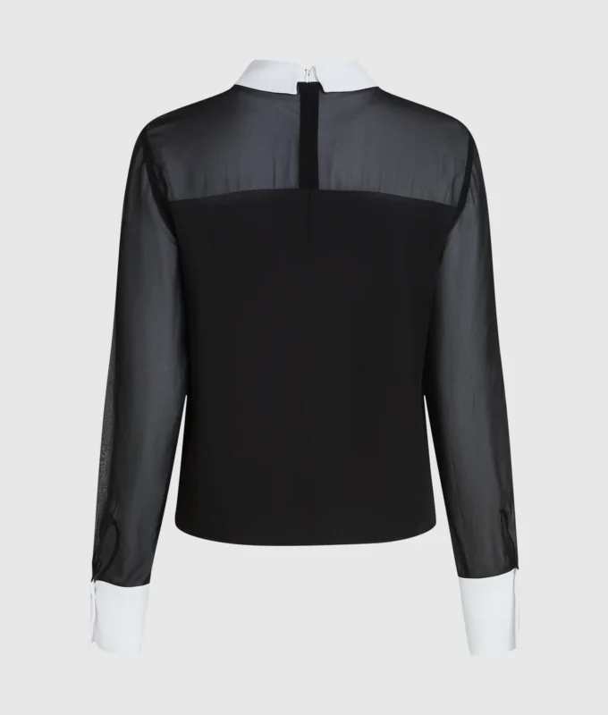 Bluse med slipsdetalje