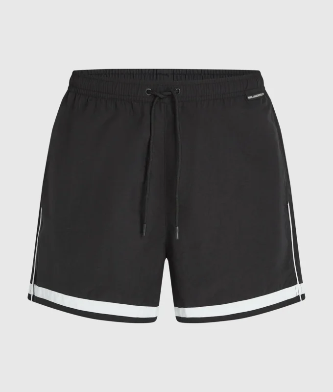 Boardshorts med kontrastpiping