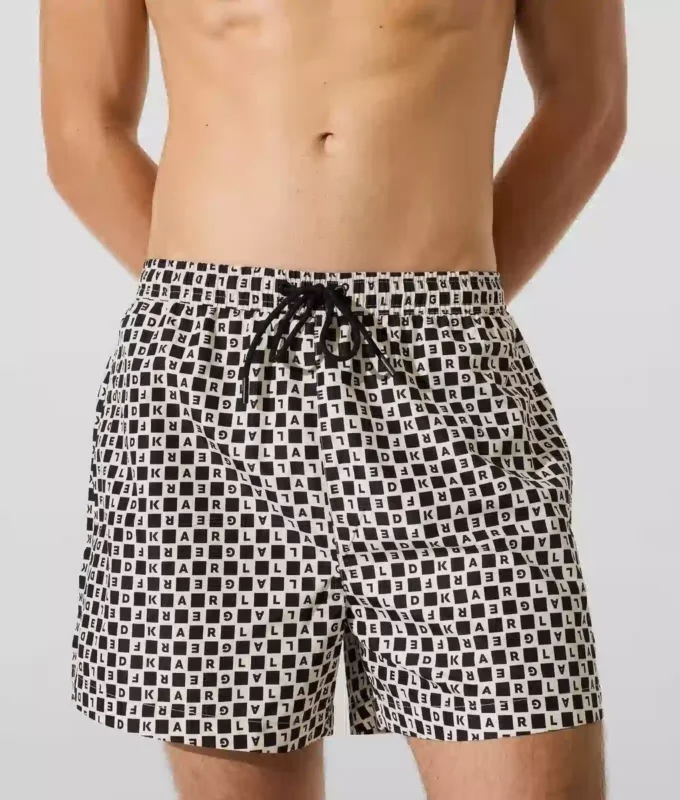 Boardshorts med ternet mønster