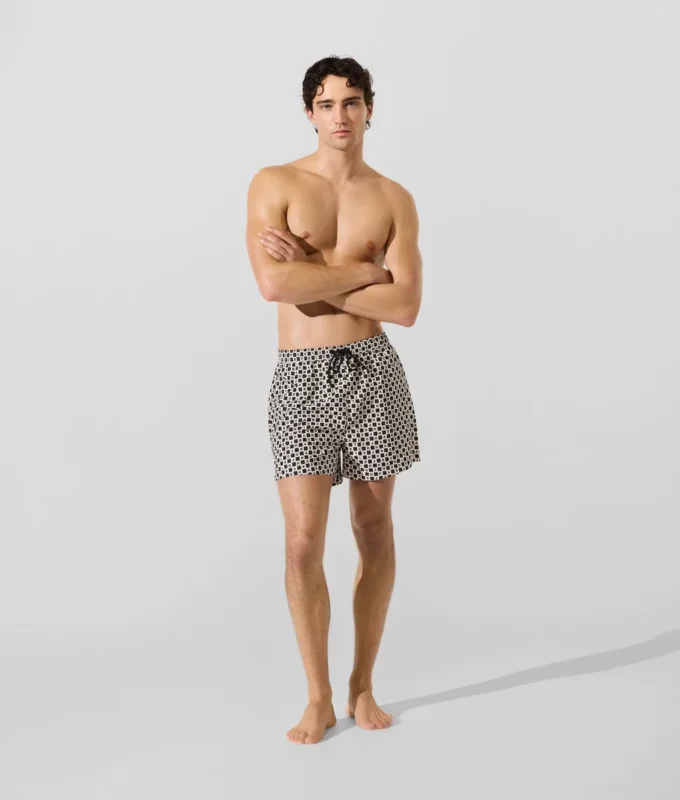 Boardshorts med ternet mønster
