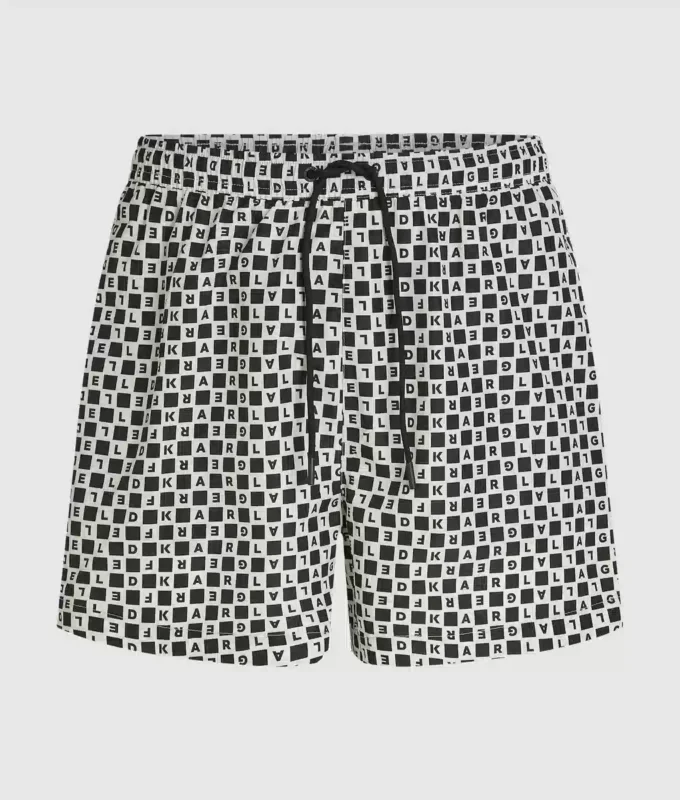 Boardshorts med ternet mønster