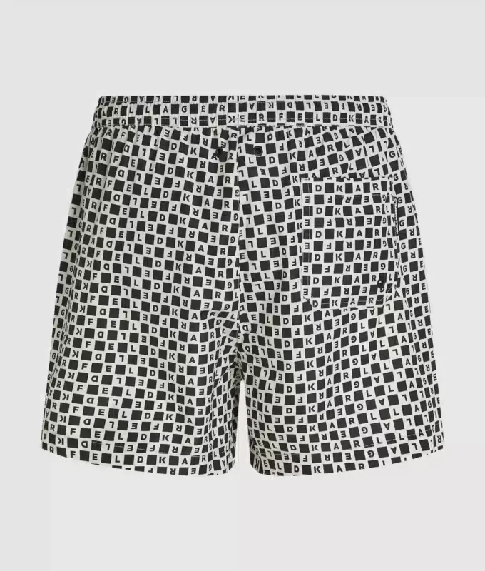 Boardshorts med ternet mønster