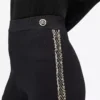 Bouclé-detaljerede strikkede bukser
