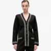 Bouclé-detaljeret cardigan