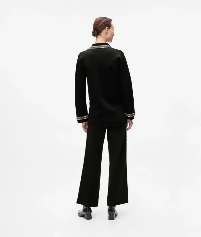 Bouclé-detaljeret cardigan