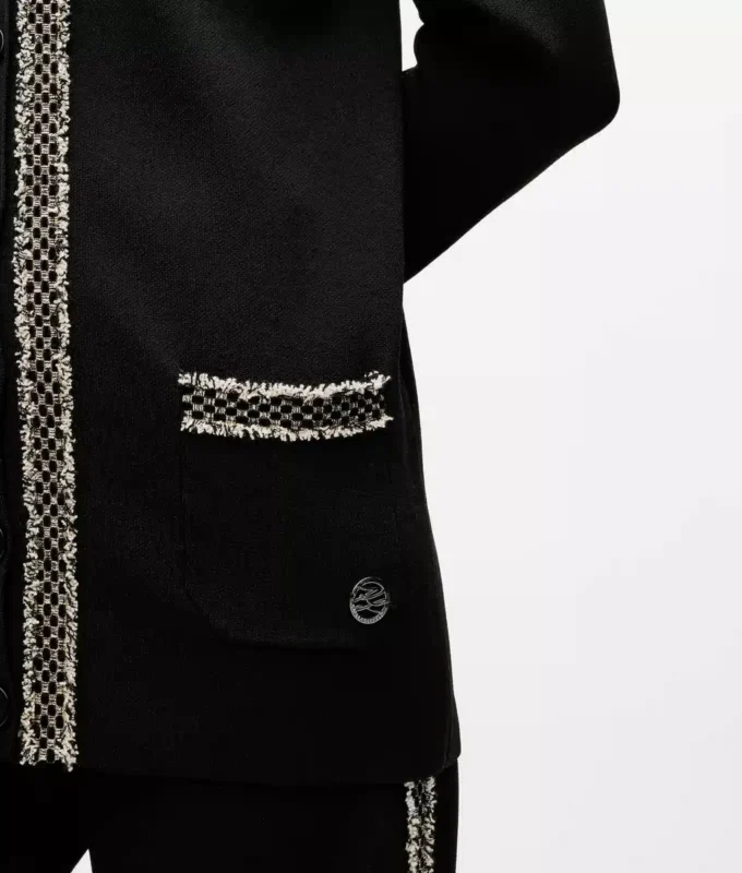 Bouclé-detaljeret cardigan