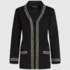 Bouclé-detaljeret cardigan