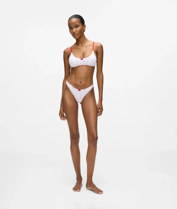 Bralette med hjerteprint