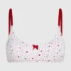 Bralette med hjerteprint