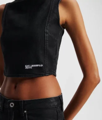 COATED DENIM TOP