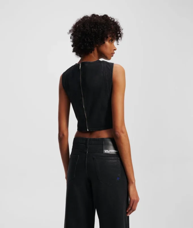 COATED DENIM TOP