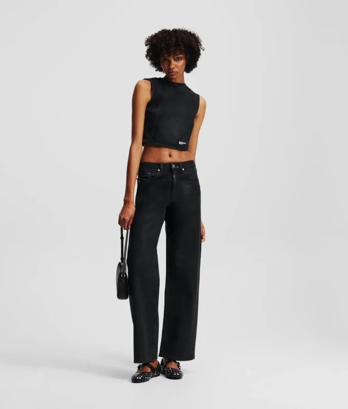 COATED DENIM TOP