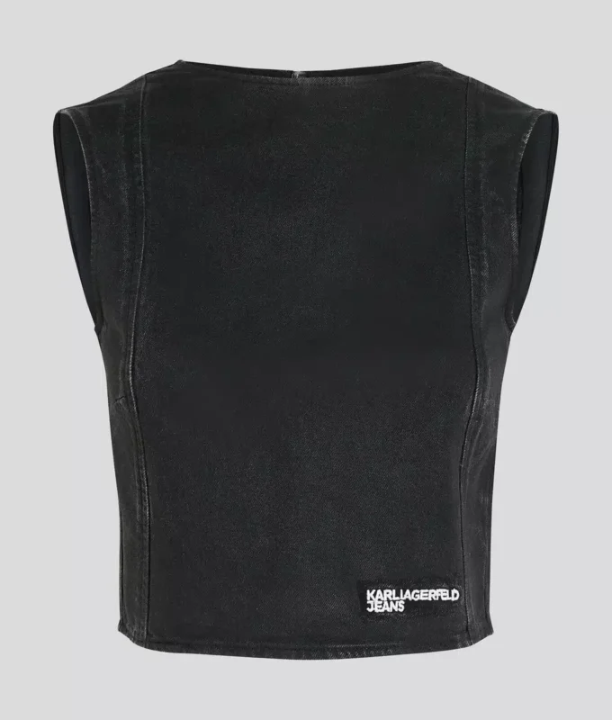 COATED DENIM TOP