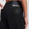 COATED MID-RISE RELAXED JEANS