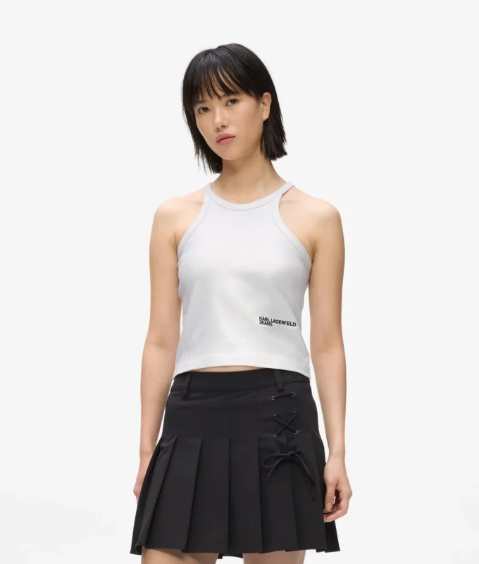 Coated ribbet tanktop