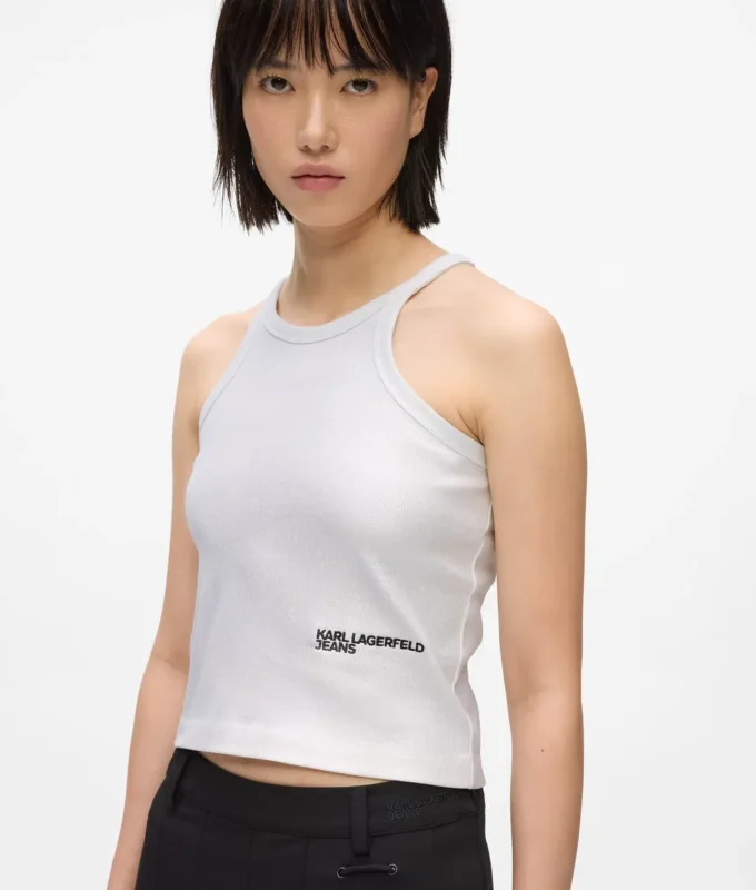 Coated ribbet tanktop