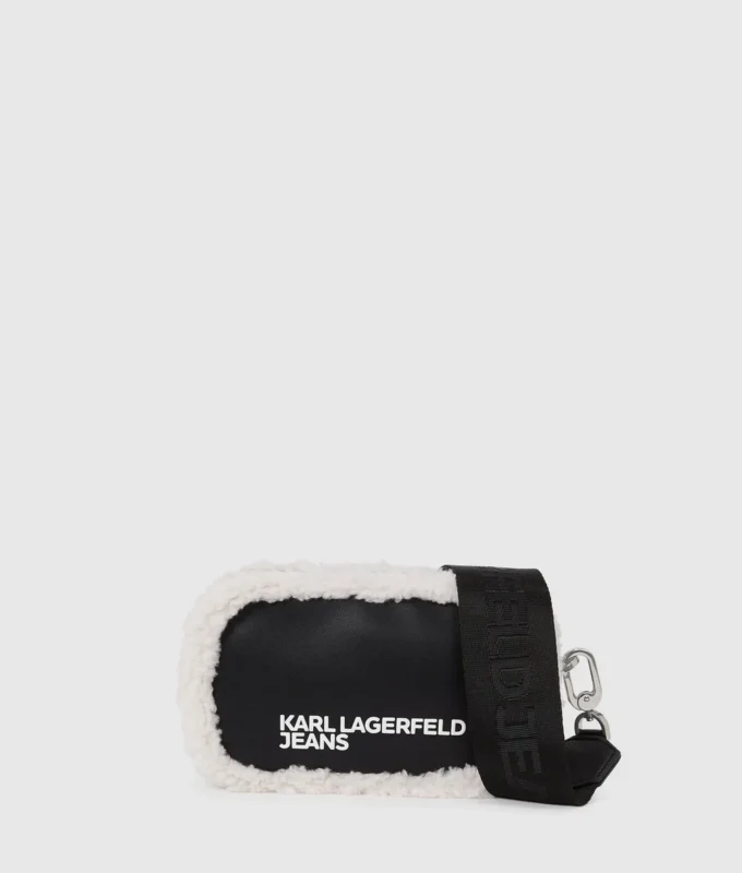 Crossbody-kamerataske i lammeskind