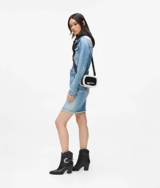 Crossbody-kamerataske i lammeskind