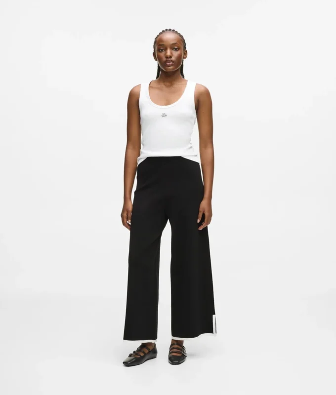 Culottes med kontrastpiping