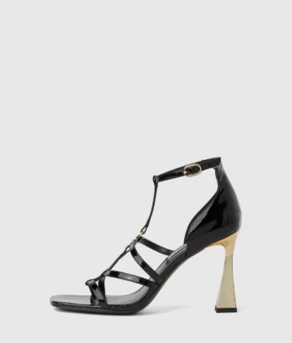 Debutante sandaler med hæl og rem