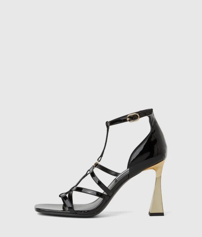 Debutante sandaler med hæl og rem