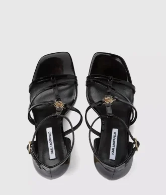 Debutante sandaler med hæl og rem