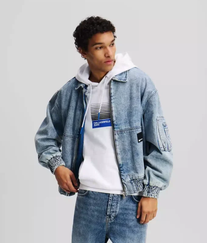 DENIM BOMBERJAKKE