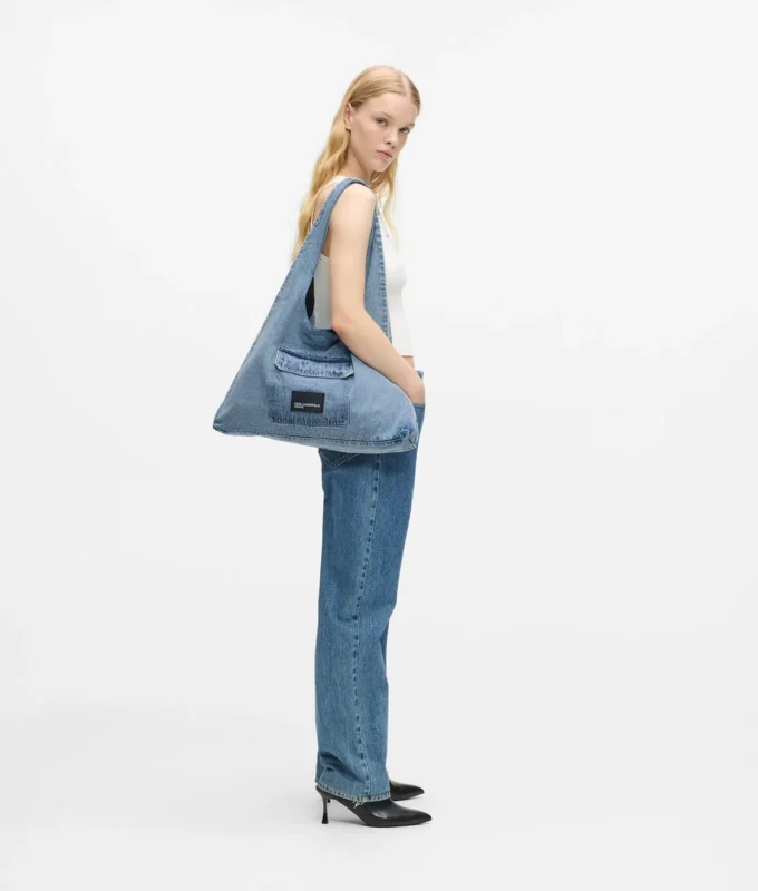 Denim hobo shopper