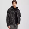 DENIMJAKKE MED ALL-OVER-PRINT