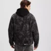 DENIMJAKKE MED ALL-OVER-PRINT