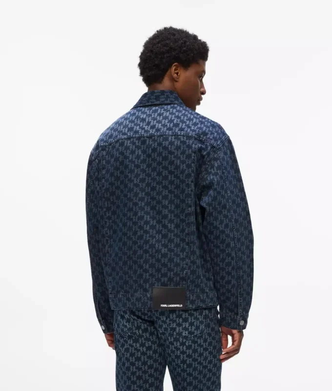 Denimjakke med Monogram-print overalt