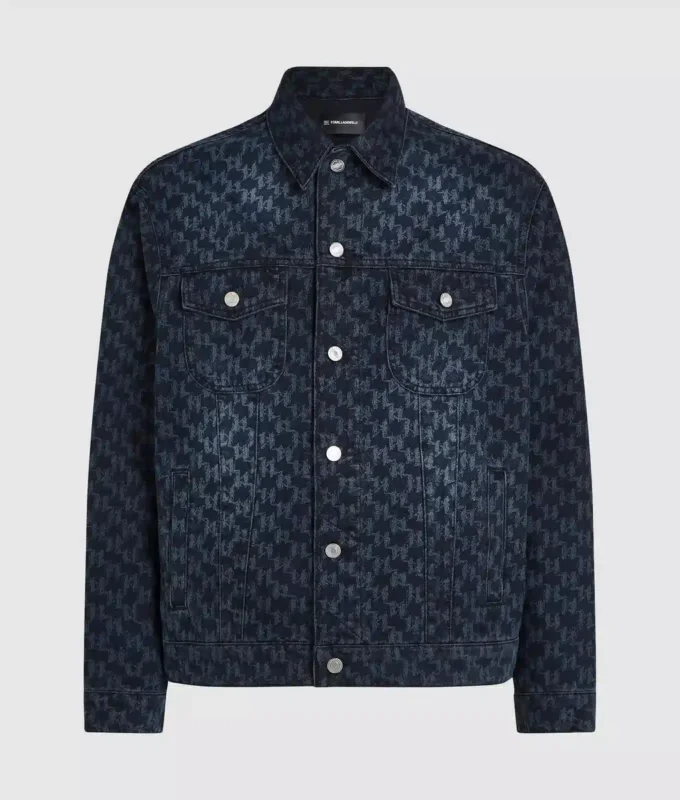 Denimjakke med Monogram-print overalt