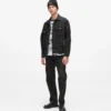 Denimjakke med monogramprint overalt