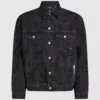 Denimjakke med monogramprint overalt