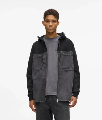 Denimjakke med paneler