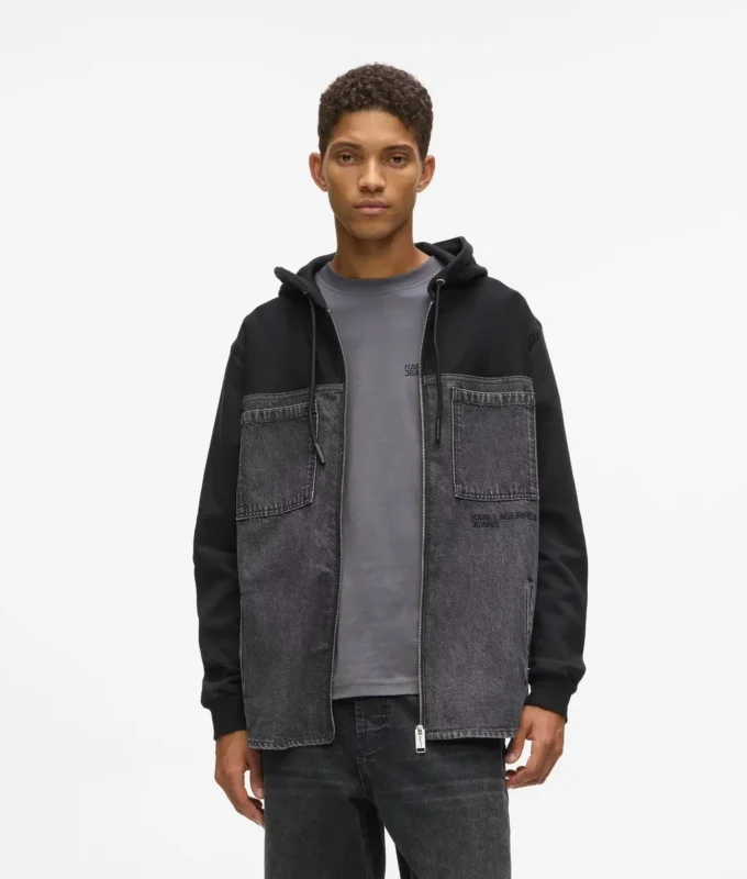 Denimjakke med paneler