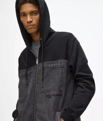 Denimjakke med paneler