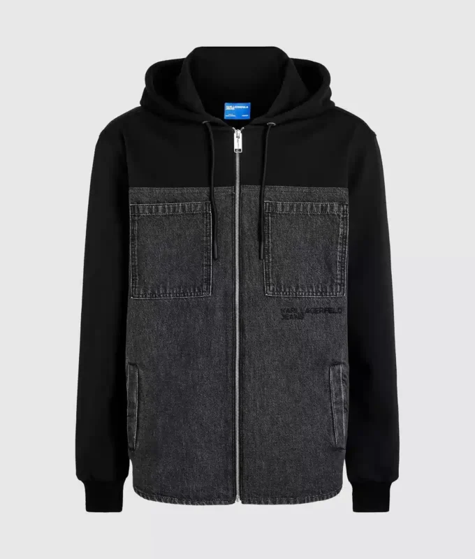 Denimjakke med paneler