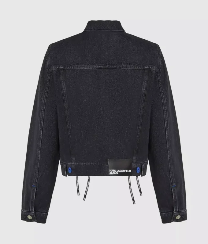 Denimjakke med snørebånd