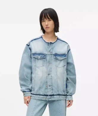 Denimjakke uden krave