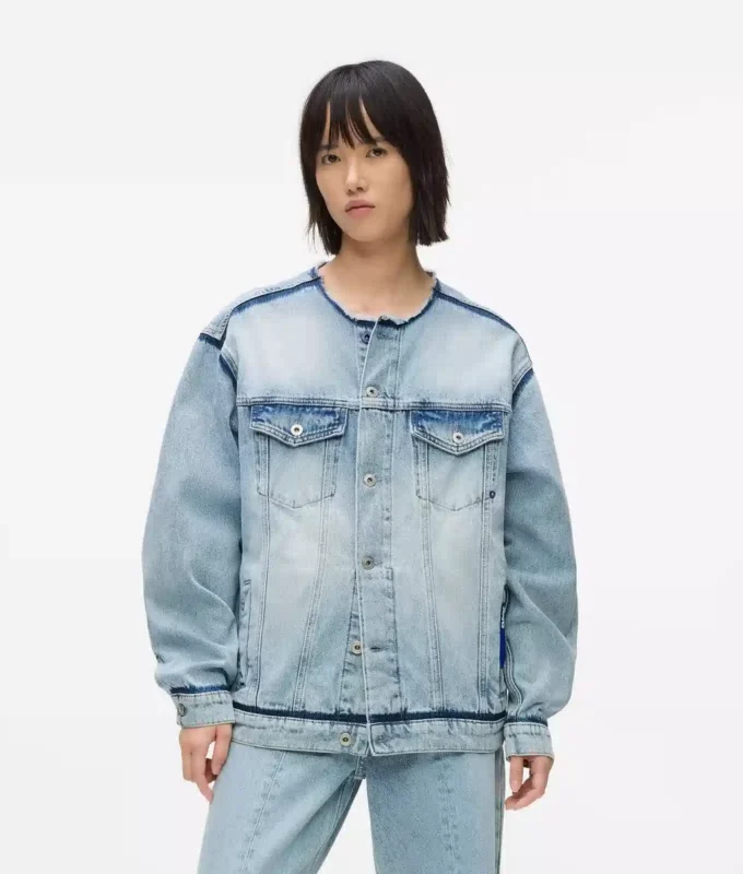 Denimjakke uden krave
