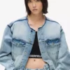 Denimjakke uden krave