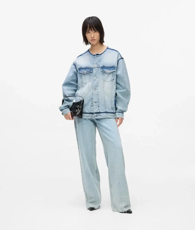 Denimjakke uden krave