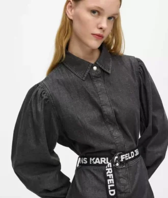Denimkjole med bælte