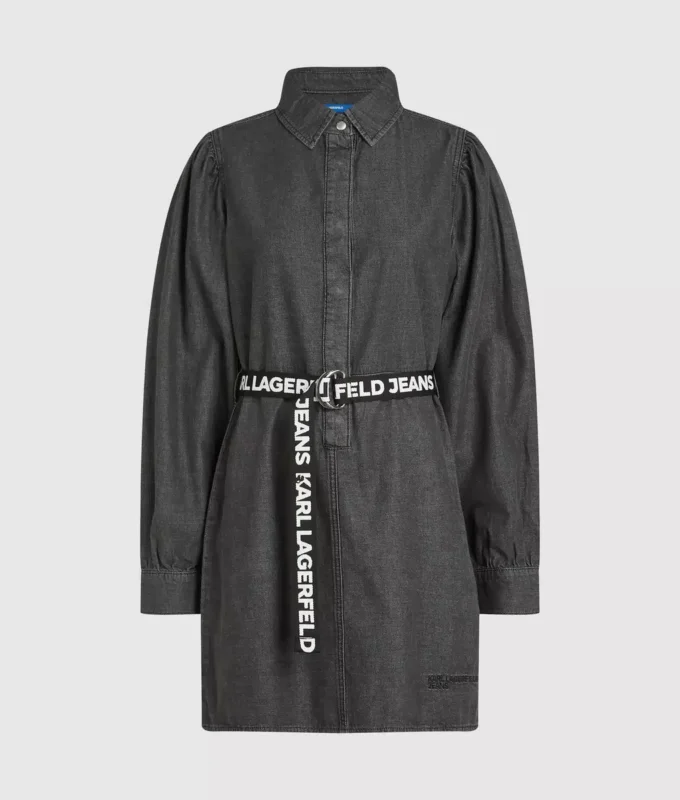 Denimkjole med bælte