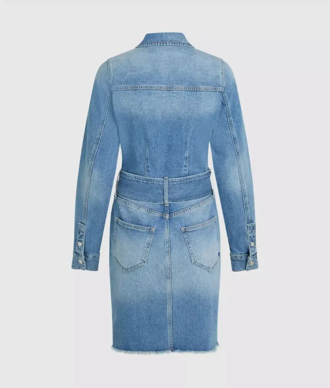 Denimkjole med bælte