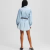 DENIMSKJOLE MED PUFFÆRME